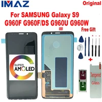 imaz original amoled with burn shadow lcd for samsung galaxy s9 g960f lcd display touch screen digitizer assembly for g960 lcd