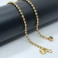 woman yellow gold color bead bell anklet classic elegant new style 28cm length