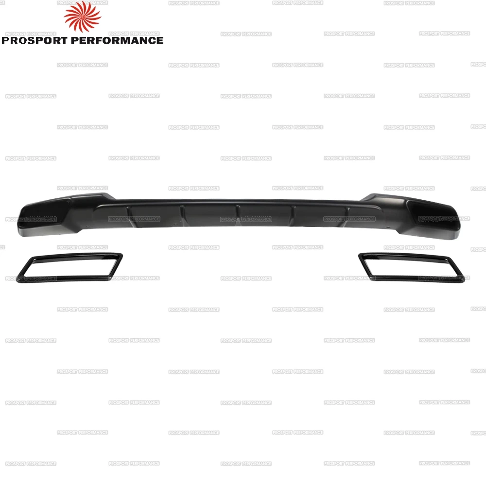 Диффузор спойлер юбка накладка на задний бампер для Kia Rio 4 2017 2020 ABS пластик