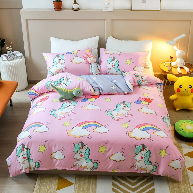 

Floral Unicorn Geometric Duvet Cover 240x220 Single Double Queen King Bedding Set Nordic Quilt Covers Bedclothes (Not Bed Sheet)