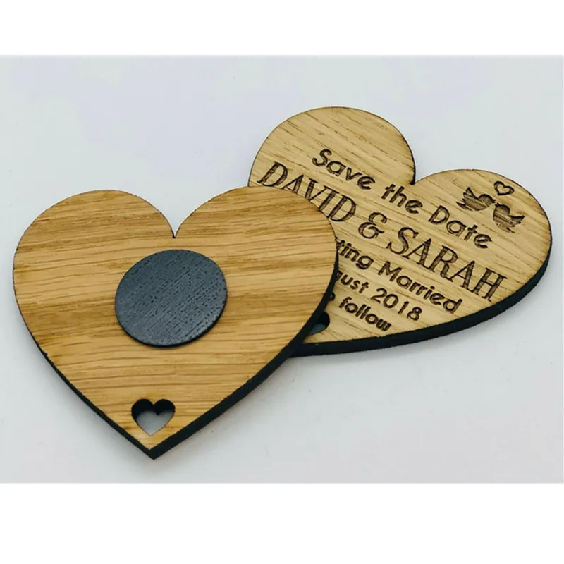 Свадебные магниты для сохранения даты деревянные свадебные подарки гостей