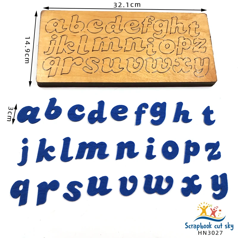 

Small letter die-cut wooden mold for scrapbooking