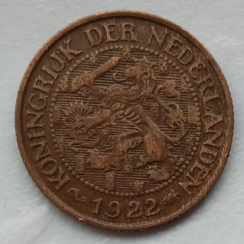 Монета Нидерланды 1 цент 1922 |