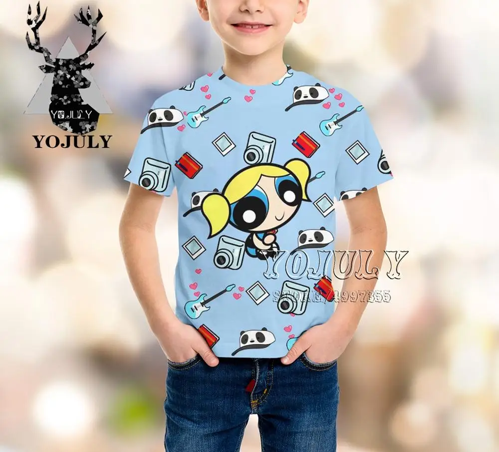 YOJULY The Powerpuff/детская одежда с 3D принтом для маленьких девочек и мальчиков детская
