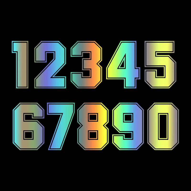 

S52148 # Наклейки на автомобиль с номерами 0-9, виниловые декоративные наклейки для мотоциклов, аксессуары, выберите свой номер