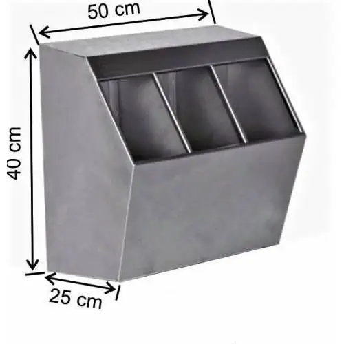 

Stainless 3 Compartment Shoe Cover Box