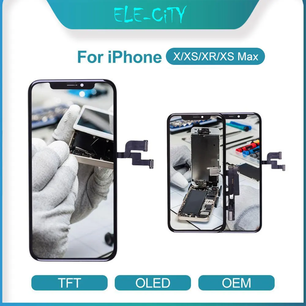 Для iPhone X XR XS OEM lcd сенсорный экран гибкие OLED Super AMOLED дисплей дигитайзер сборка