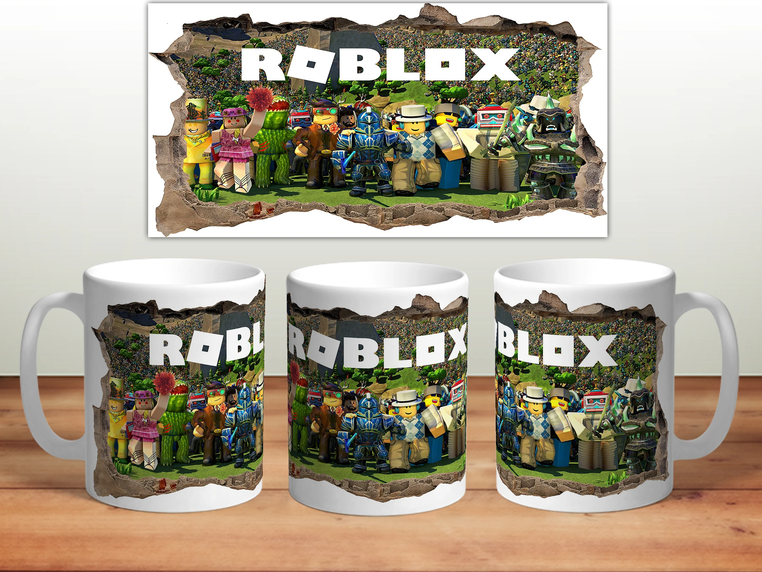 Постер Роблокс на кружке детям Кружка принт Roblox подарок. 330мл керамика|Кружки| |