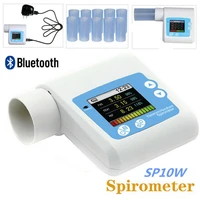 sp10w bluetooth spirometer digital lung volume device fvc pef fev1 fef25 usb function with pc software and 10x mouthpiece
