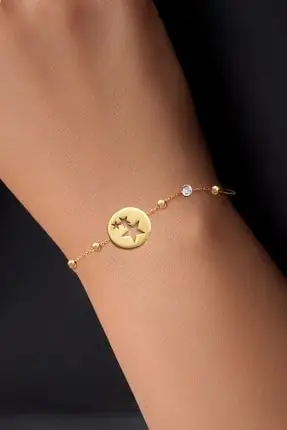 

18K Золотые Dorica Бирюзовый звезды браслет для Для женщин в европейском и американском минималистском стиле, ювелирное изделие, подарок