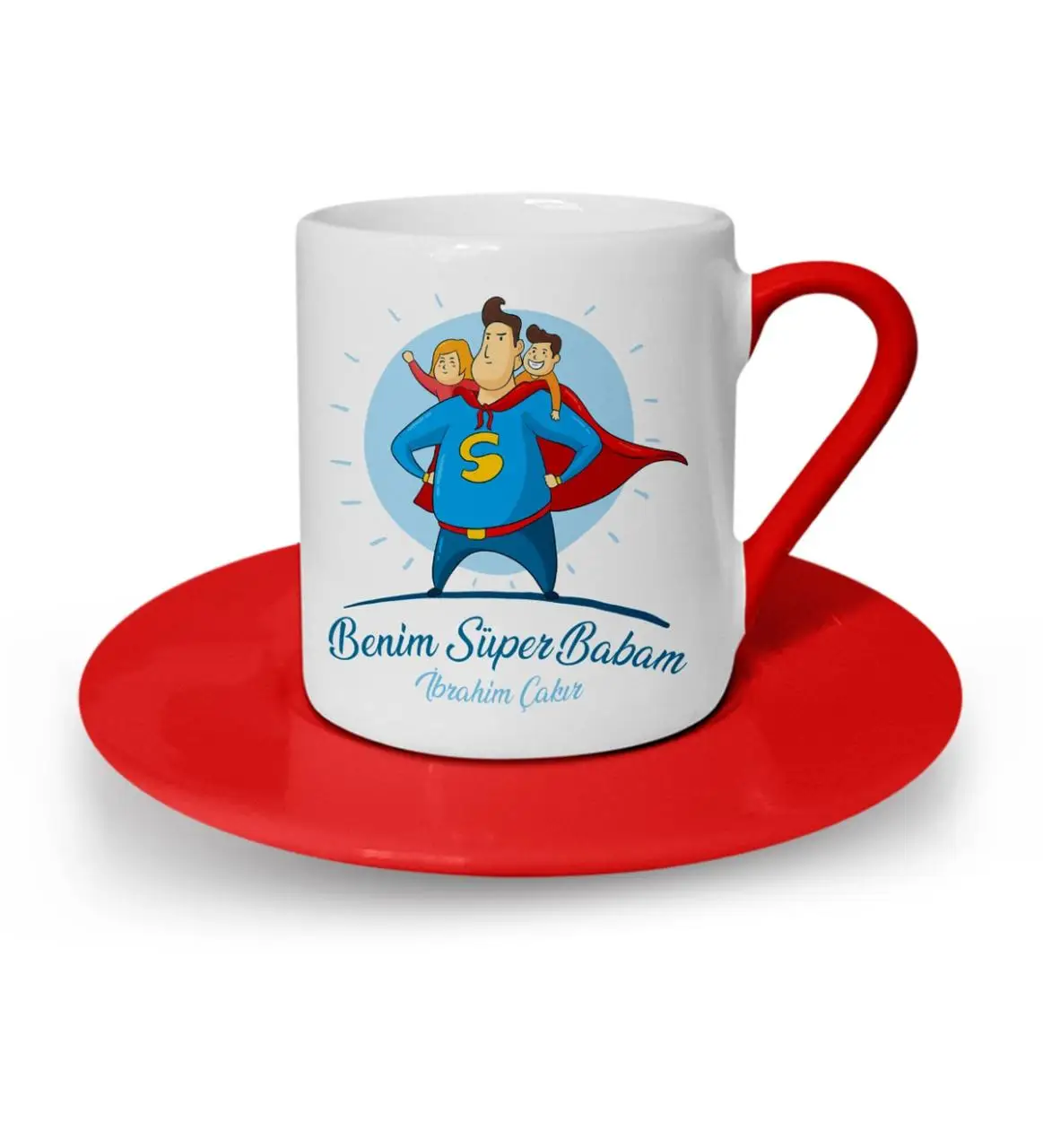 

Персонализированные день отцов тематические красная чашка для кофе по-турецки 13-543