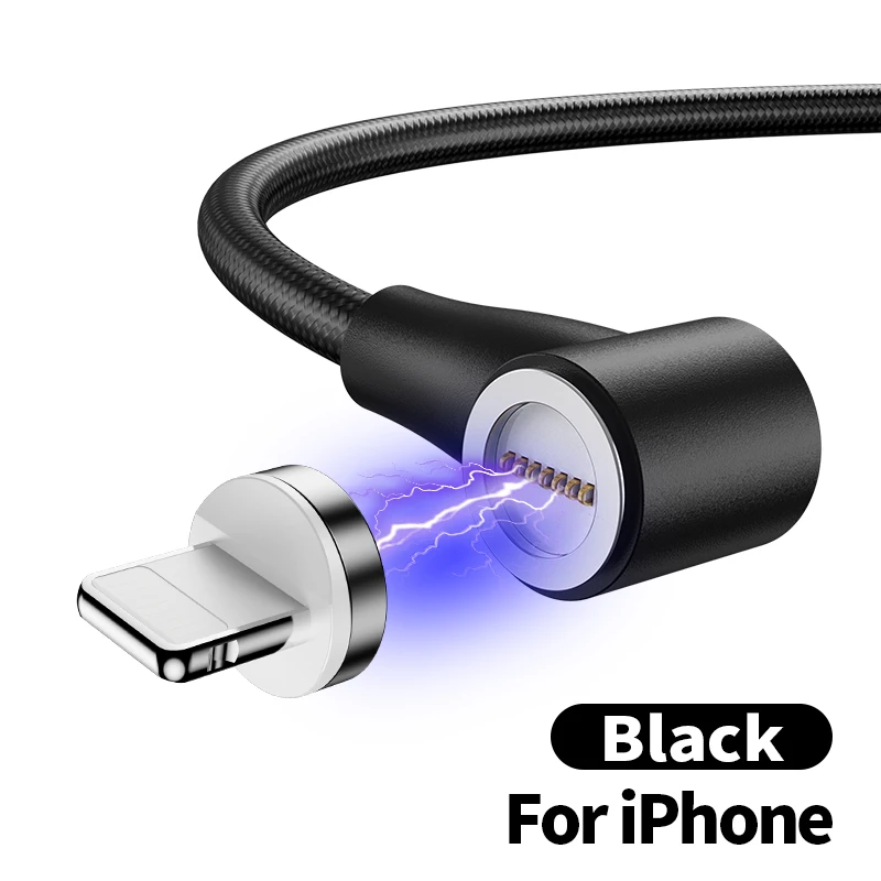 Udyr 1 м 2 м Магнитный СВЕТОДИОДНЫЙ модуль панели управления usb type C Магнитный кабель для быстрой зарядки для iPhone XS Max samsung магнитные кабели для мобильных телефонов - Цвет: For ios cable