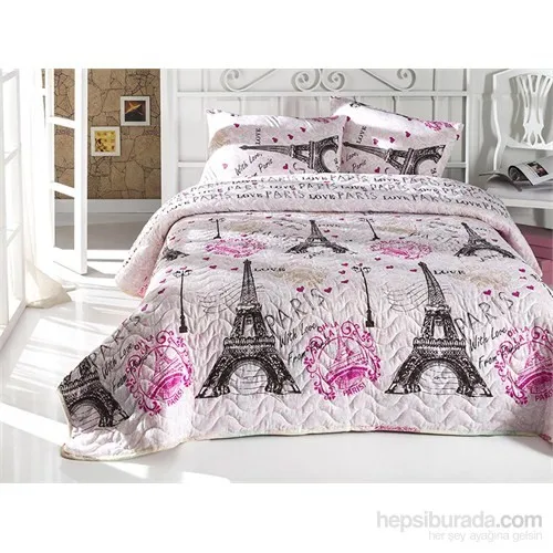 

Eponj Home Dream Quilting Bed Cover Set Single-Double Fromparis Pink Bed Covers Home Textile Luxury Bedspreads