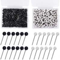 1000 pcs map tacks drawing thumb black and white colors with storage box decorative push pins for the world map cork board