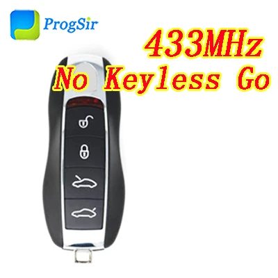 433MHz No keyless go 4 кнопки 315 МГц 433 МГц 434 МГц ASK Smart Keyless Go Бесконтактный пульт дистанционного управления для Porsche с чипом Hitag Pro ID49 - Цвет: 433MHz No keyless go