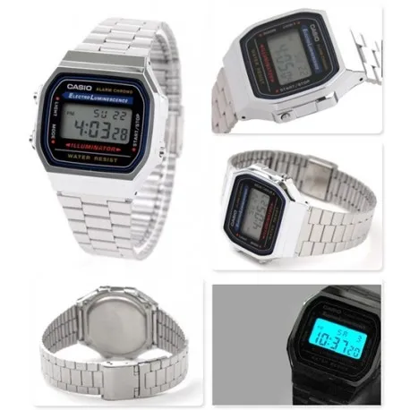 Casio Часы A168WA осветитель стали Винтажная Коллекция | Наручные часы