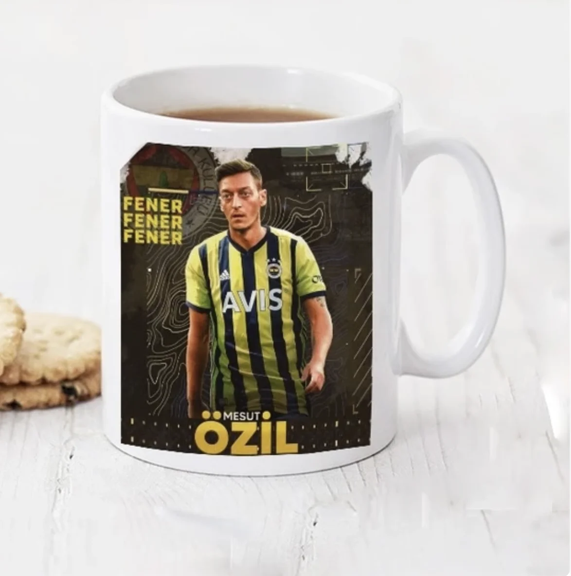 

Mesut Ozil Fenerbahe mug cup champion yellow canary souvenir mesut Ozil 1907 fenerbahe welcome Mesut Ozil