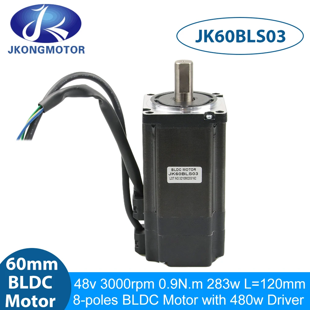 

Двигатель бесщеточный Jkongmotor, 48 В, 283 Вт, 4000 нм, 120 об/мин, 480 мм, 3 фазы, постоянный ток, двигатель JK60BLS03 BLDC и драйвер двигателя постоянного тока JKBLD480 Вт