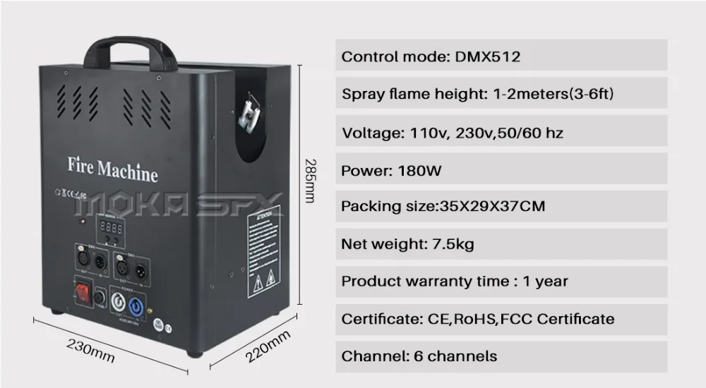 LPG трехполосный пламенный проектор сценические эффекты сильное пламя DMX 3 головки LPG пожарная машина 6 каналов клапан высокого качества для DJ шоу