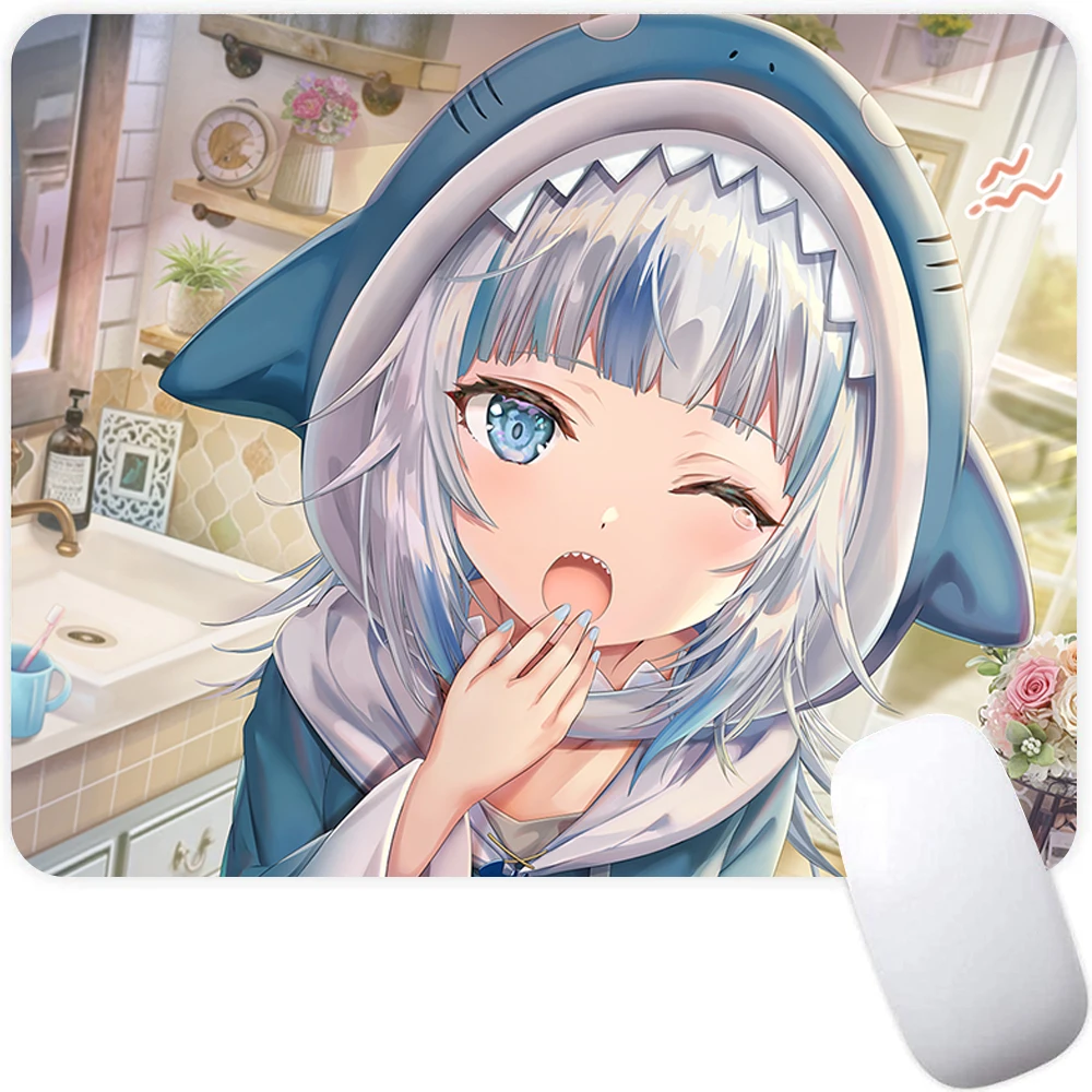 

Anime Hololive Gawr Gura Small Gaming Mouse Pad Computer Mousepad PC Gamer Mouse Mat XXL Laptop Mausepad Keyboard Mat Desk Pad