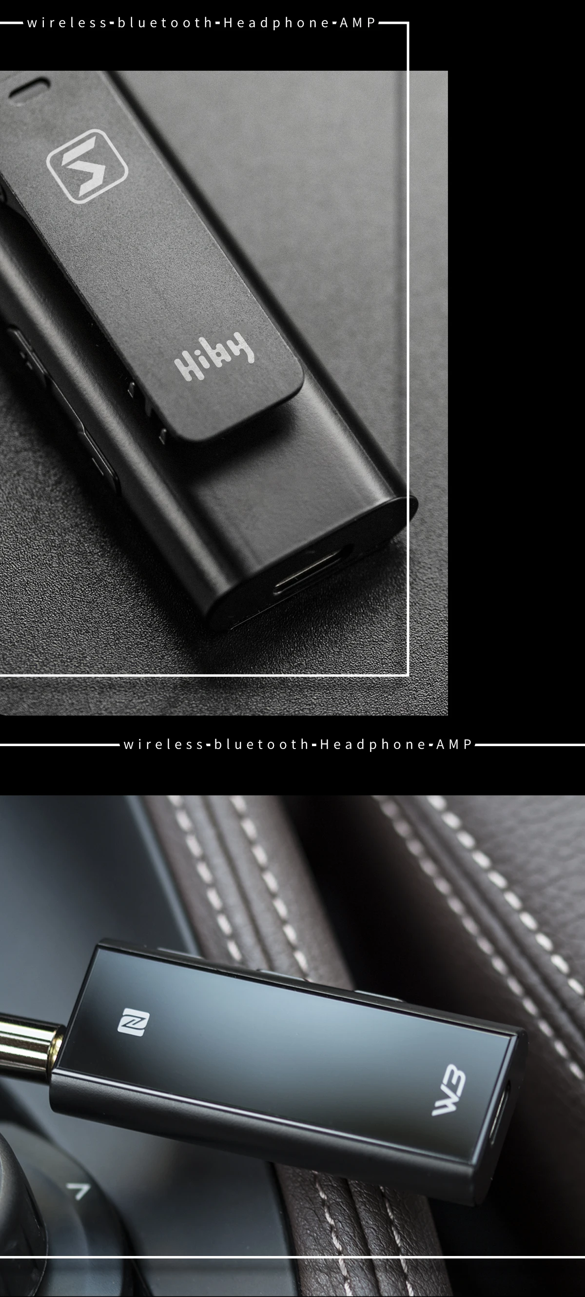 HiBy W3 Saber USB DAC 3.5mm Wireless audio Headphone Amplifier AK4377 NFC UAT APTX HD LDAC QCC5121 Bluetooth 5.0 Built-in Mic