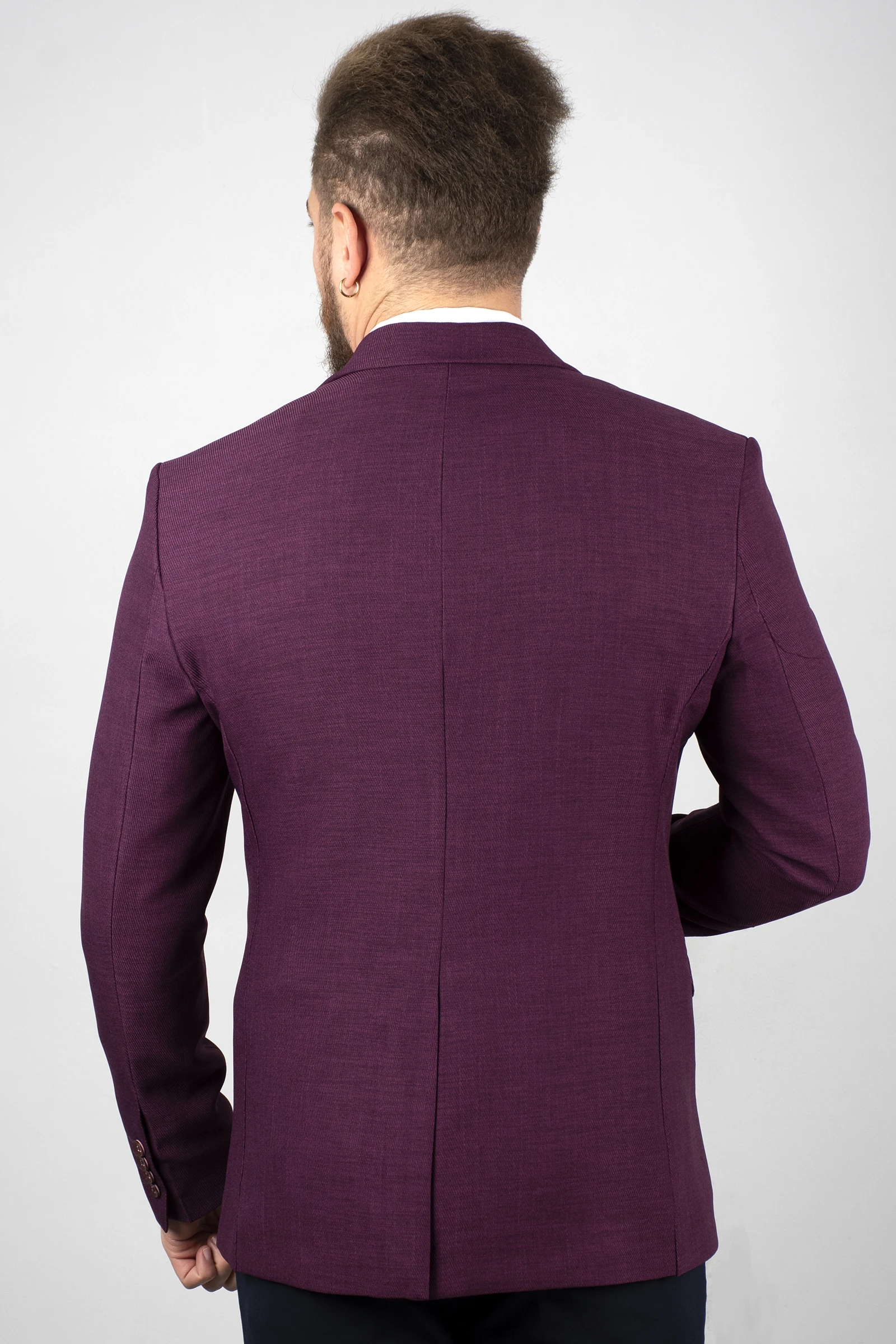 

DeepSEA Purple Men 'S Luxury Blazer Coat Suit Jacket Decorated Fabric Four Seasons Tight-Fitting Mould Daily Party Groom Wedding Business 2000504
