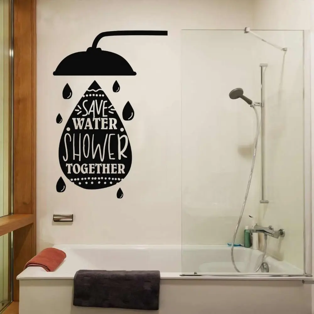 Водоотталкивающая виниловая водоотталкивающая наклейка для ванной комнаты A001858
