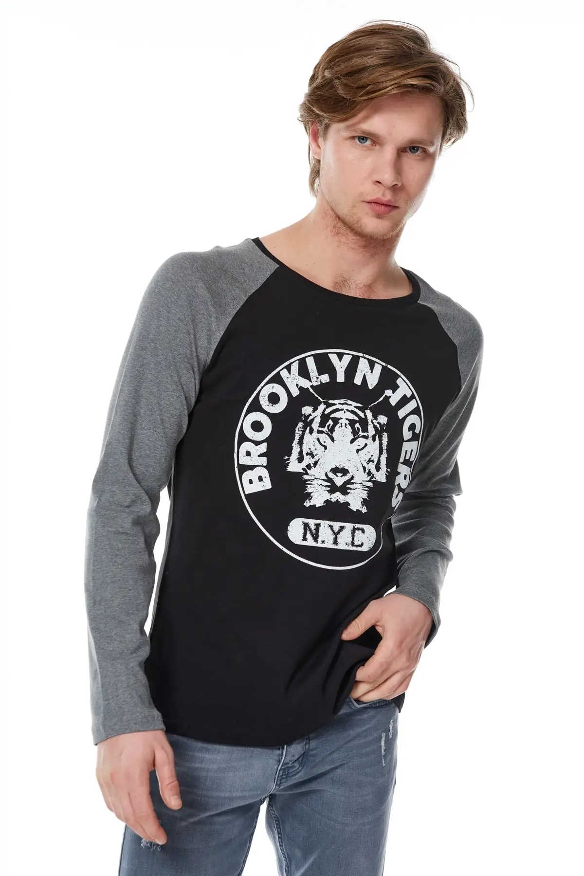 Мужская футболка с длинным рукавом Trendyol TMNSS20TS0014 | одежда