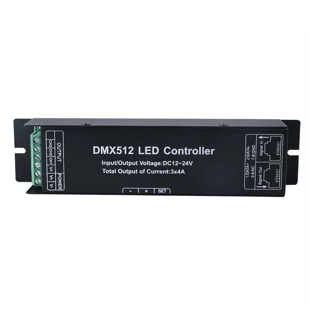 

DMX512 декодер и драйвер RGB контроллер интерфейс RJ45