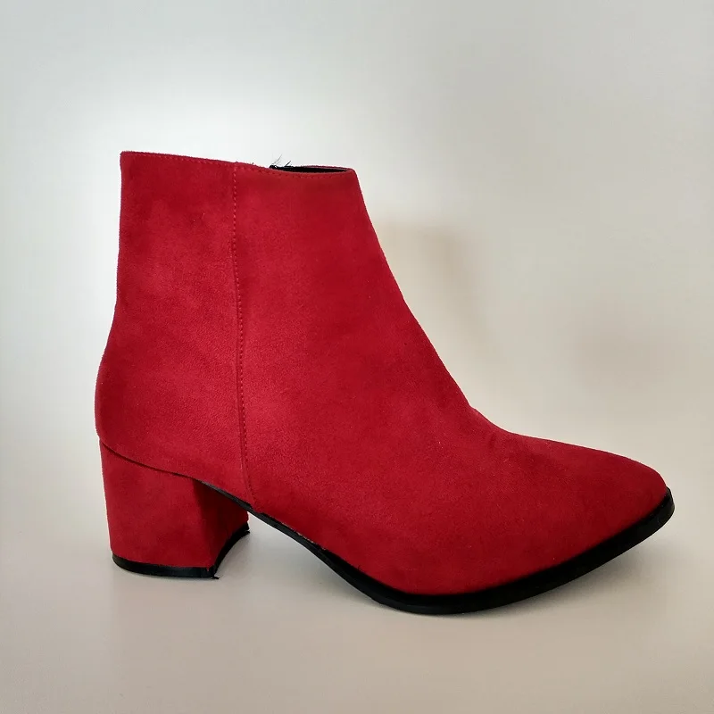 Tuwoshoes/ботинки с острым носком Цвет Красный | Обувь