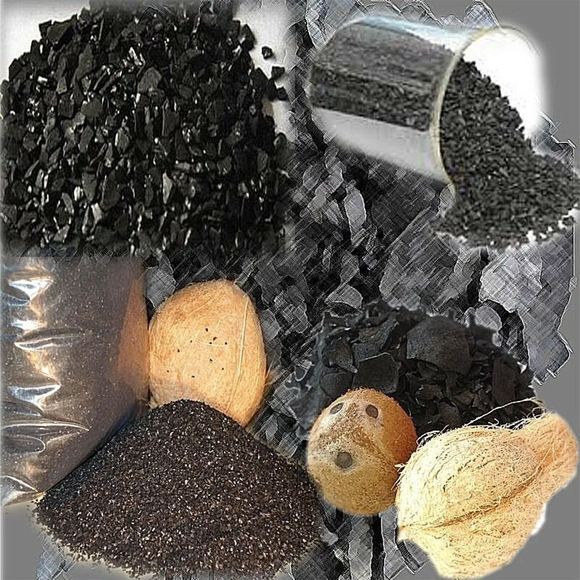 Настоящий чистый натуральный активированный уголь Кокосовая Скорлупа charocal Black |
