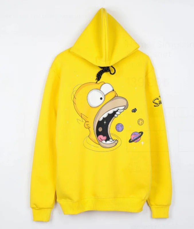 

Homer Simpson Saturn Print Yellow Unisex Sweatshirt