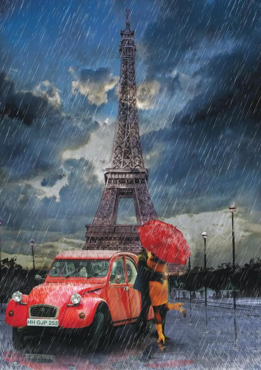 

Yappuz Love In Paris 1000 Piece Jigsaw Puzzle fun toys gift wall decoration paintings for Adults Teenagers