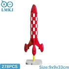 Город МОС Тинтин луна ракета модель плавучий блок игра мозга Сделай Сам Кирпичи домашнее украшение обучающие игрушки для детей рождественские подарки