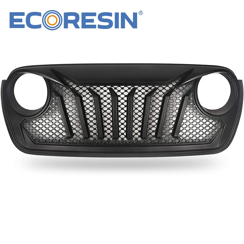 

For Jeep Wrangler 2018-2022 JL JT 4*4 Jeep Auto Parts Front Bumper Grilles car Exterior Accessories Insert Mask Style Grill