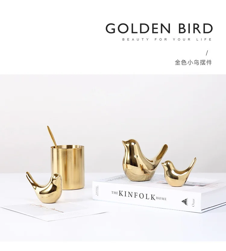 Золотые Птицы Маленькие скульптуры Декор для дома | Дом и сад