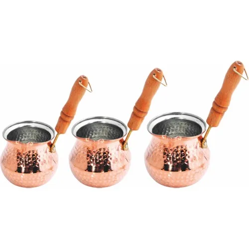 DOLBOVI 3 PCs Coffee Coffee Pot Home Copper 3 Coffee Pot turkse koffie pot french jug  turkish coffee maker moka pot coffee maker coffee tea kettle pot coffee pot portable coffee maker espresso pots pour over coffee mo