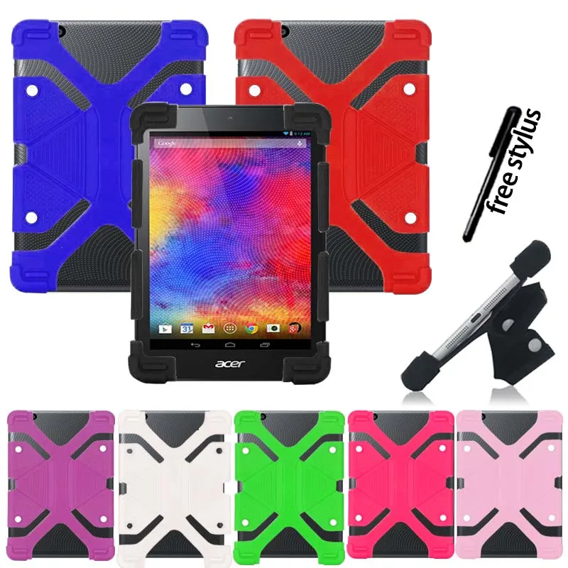 KK & LL Новый Мягкий противоударный силиконовый чехол для планшета + Стилус acer Iconia One