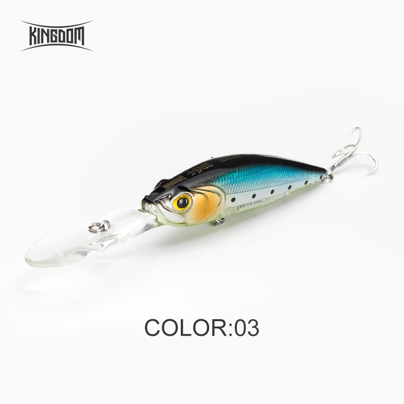 Color 03 Kingdom Fishing Приманка подвесной гольян 60 мм 7,2 г 70 мм 10 г крепкие крючки искусственные жесткие Джеркбейт воблеры шесть цветов Модель 5502 - Цвет: Color 03