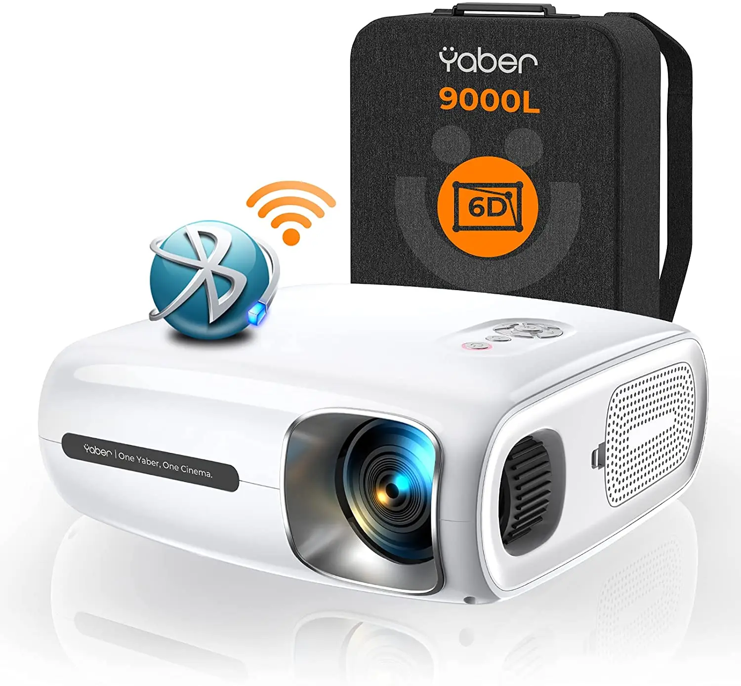 Проектор YABER Bluetooth Pro V7 1080 л 5G Full HD P WiFi автоматическая трапециевидная коррекция 6D и