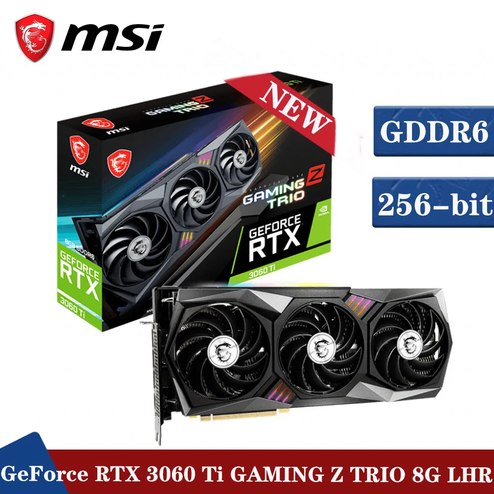 

MSI GeForce RTX 3060 Ti GAMING Z TRIO 8G LHR Graphics Card NVIDIA GDDR6 8GB 14000MHz DirectX 12 RTX 3060Ti GPU Video Card New