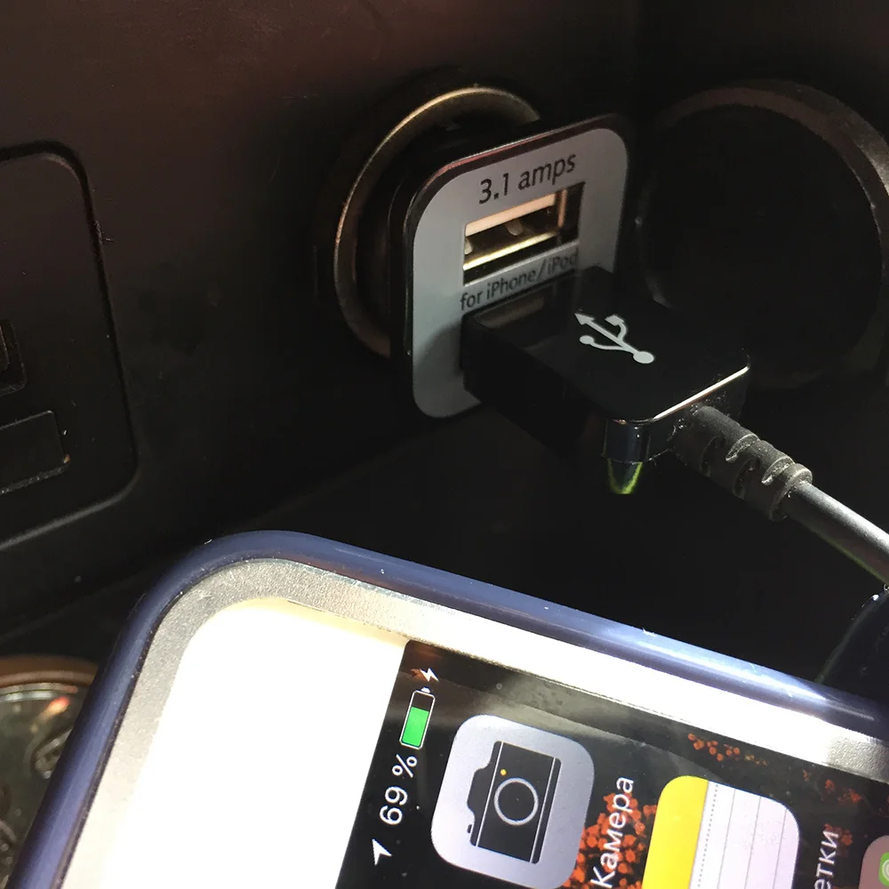 Автомобильное зарядное устройство /Espada ACU5 /авто-зарядка car charger/ вход DC 12-24V выход