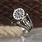 Оникс 925 серебро традиционная ручная работа Турецкая вывеска кольцо Роскошная гравировка льва качество лучший ремесленник ювелирные изделия подарок для женщин мужчин