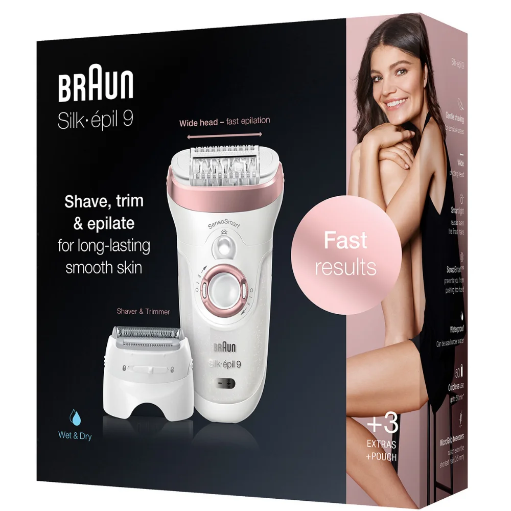 Оригинал Braun Silk Epil 9 эпилятор для женщин лица моющийся женский влажной и сухой