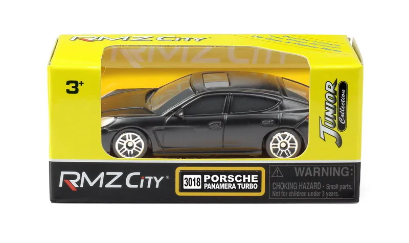 Машинка металлическая Uni-Fortune RMZ City 1:64 Porsche Panamera без механизмов черный матовый цвет