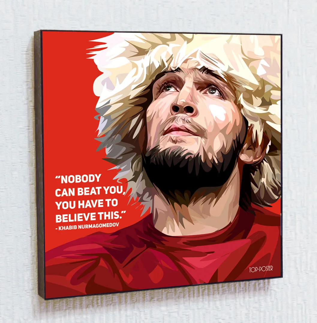 Хабиб Нурмагомедов Картина в стиле Поп Арт с креплением на стену портрет постер