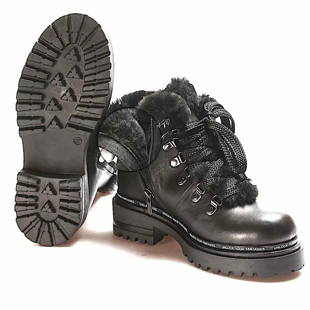 BEVERLY женская обувь сапоги из натуральной кожи на меху женские ботинки