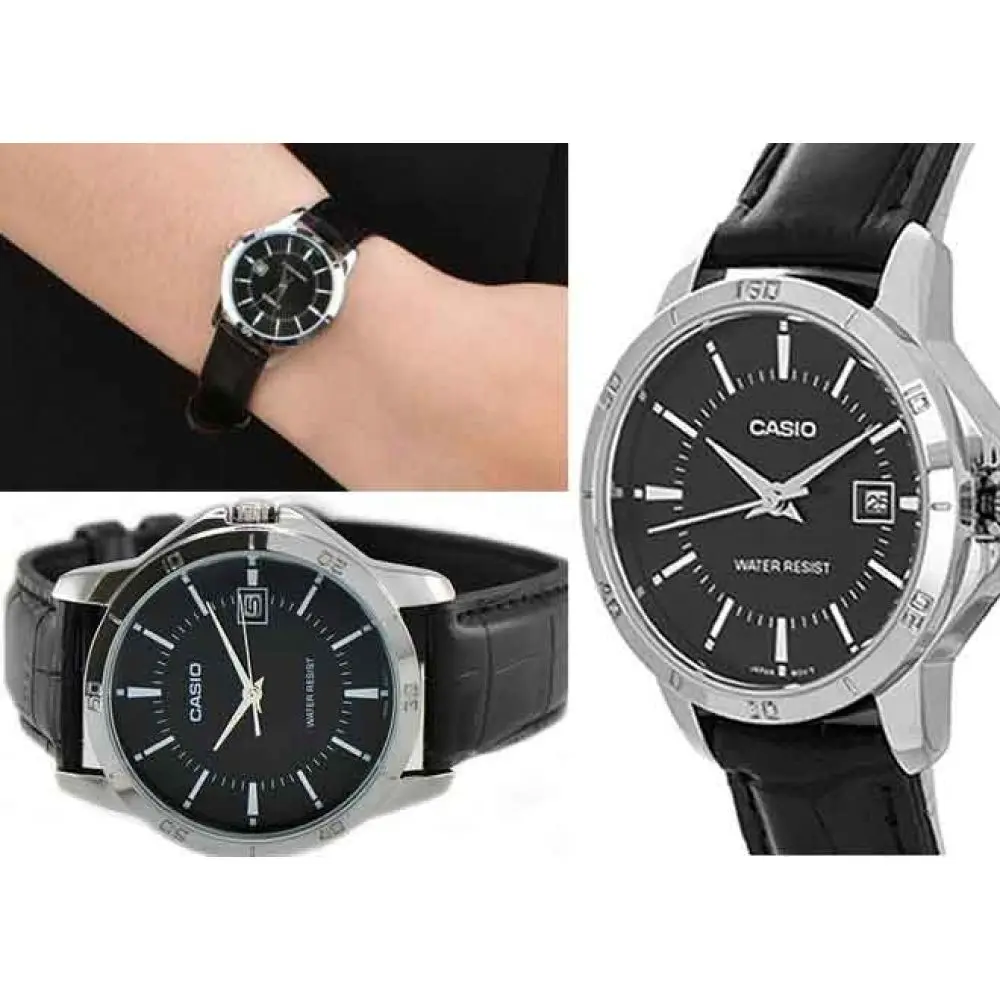 Женские кварцевые часы Casio с кожаным ремешком аналоговый оригинальный