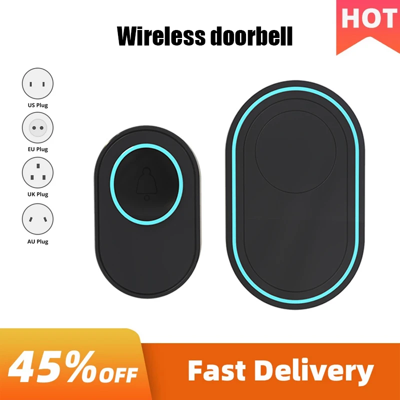 Wireless Smart Doorbell 58 Music Self-Powered Loud Chime Home Dingdong Inteligente Ringbell Control Elderly Pager Door Bell |