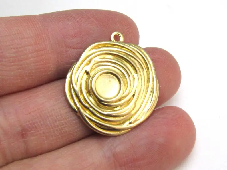 Круглые латунные подвески для сережек, аксессуары для сережек, круглые латунные фурнитура для изготовления ювелирных изделий, 20 шт., R1733 Круглые латунные подвески для сережек, аксессуары для сережек, круглые латунные фурнитура для изготовления ювелирных изделий, 20 шт., R1733